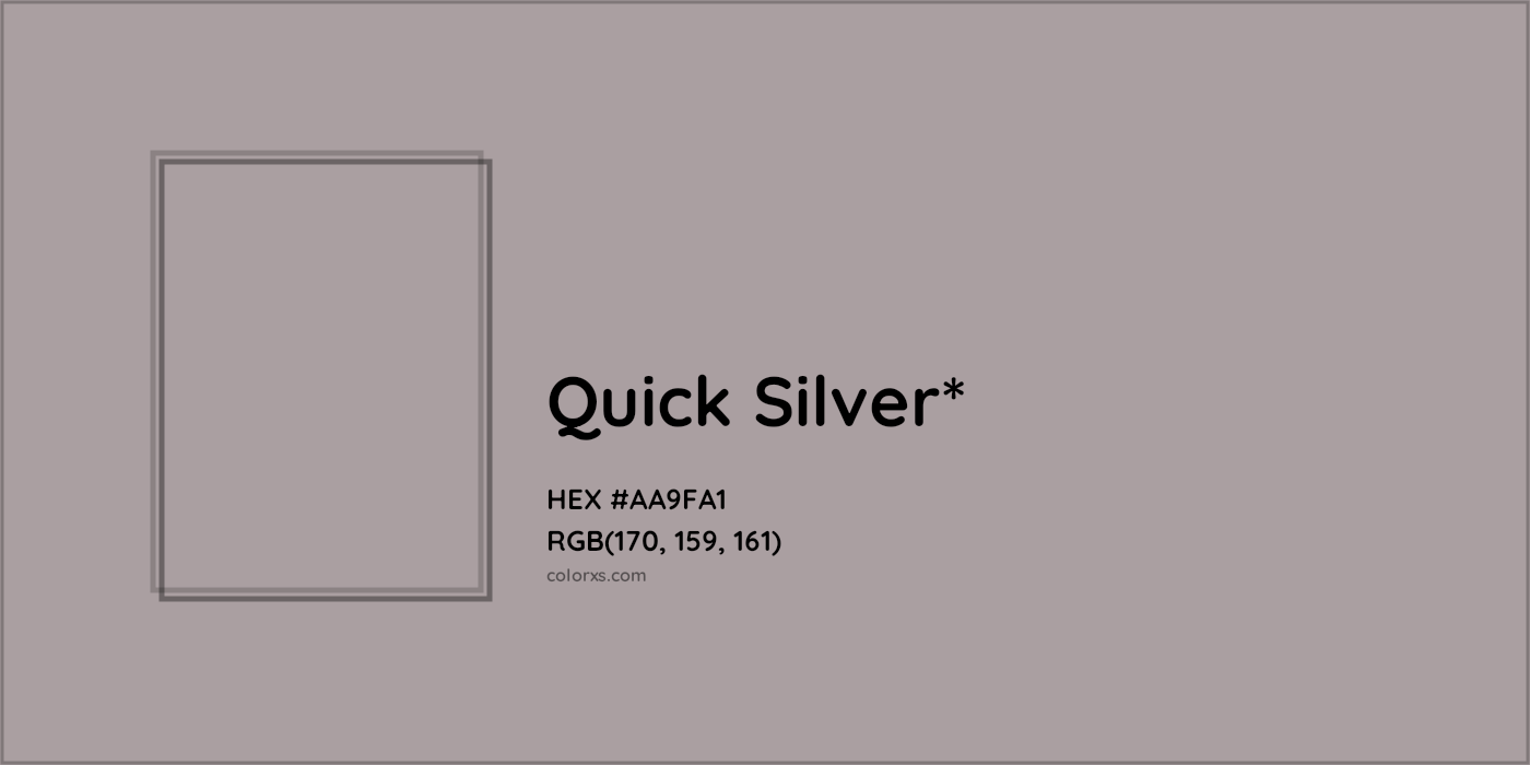 HEX #AA9FA1 Color Name, Color Code, Palettes, Similar Paints, Images