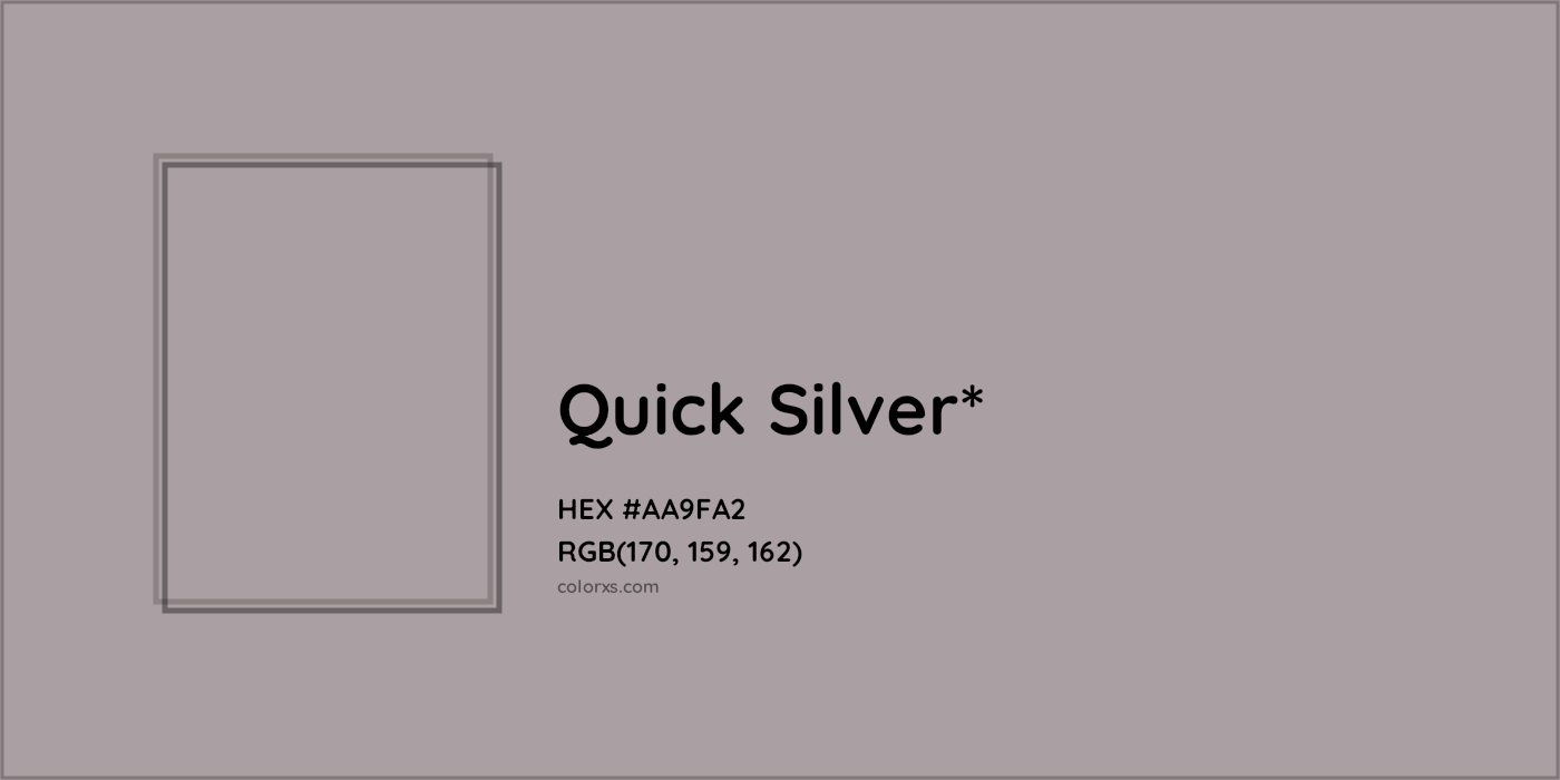 HEX #AA9FA2 Color Name, Color Code, Palettes, Similar Paints, Images