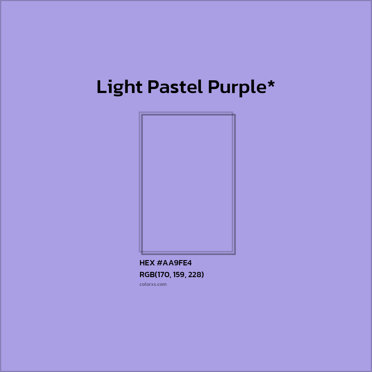 HEX #AA9FE4 Color Name, Color Code, Palettes, Similar Paints, Images