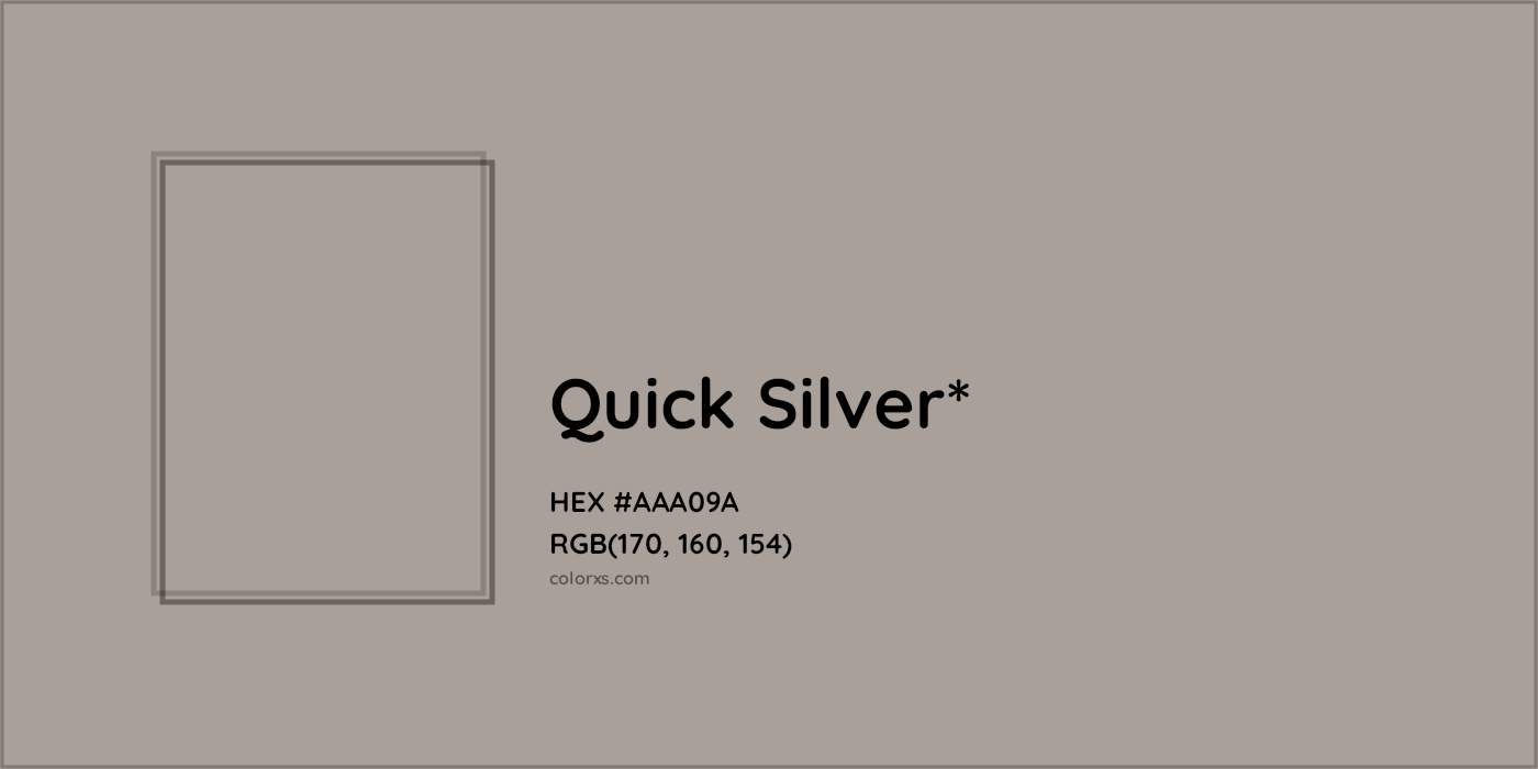 HEX #AAA09A Color Name, Color Code, Palettes, Similar Paints, Images
