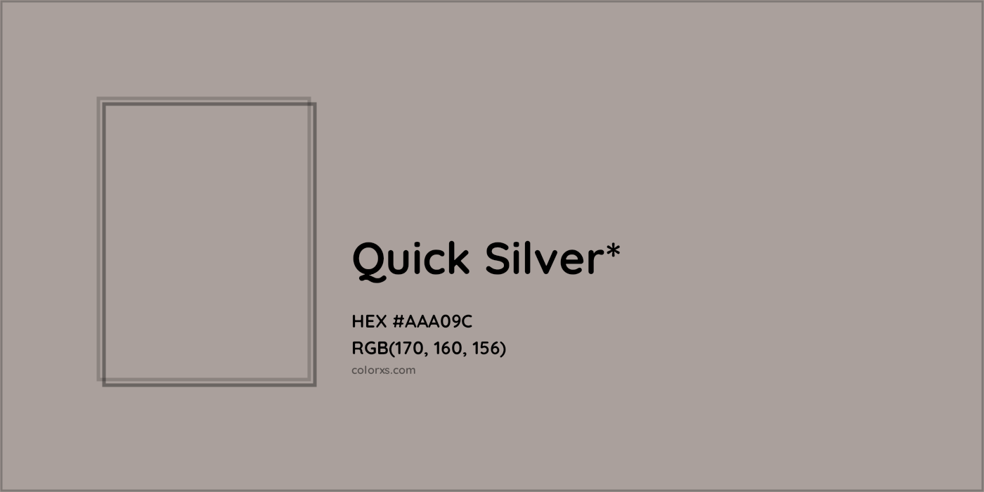 HEX #AAA09C Color Name, Color Code, Palettes, Similar Paints, Images