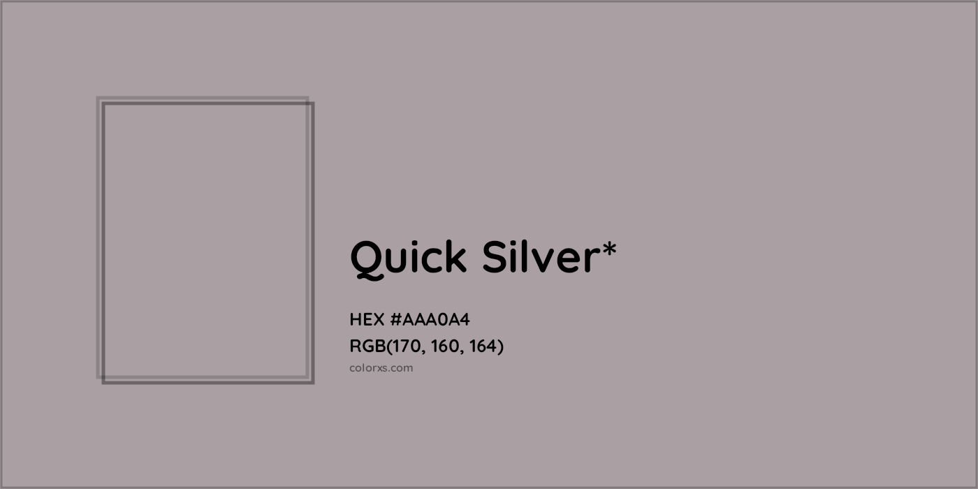 HEX #AAA0A4 Color Name, Color Code, Palettes, Similar Paints, Images