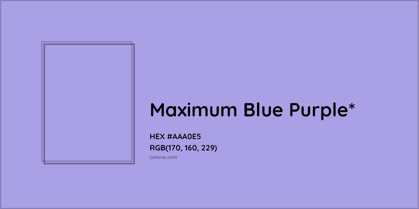 HEX #AAA0E5 Color Name, Color Code, Palettes, Similar Paints, Images