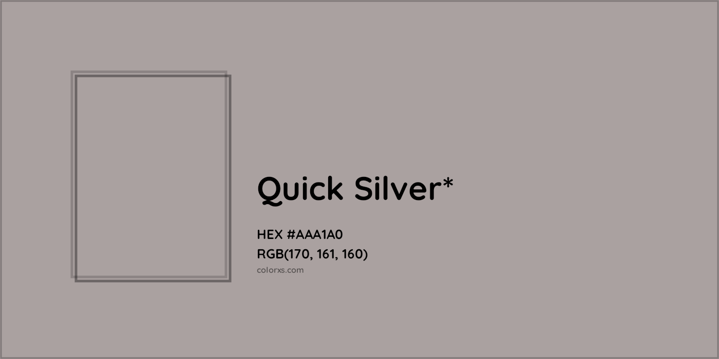 HEX #AAA1A0 Color Name, Color Code, Palettes, Similar Paints, Images