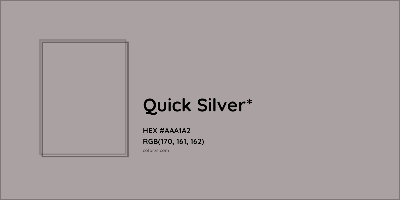 HEX #AAA1A2 Color Name, Color Code, Palettes, Similar Paints, Images