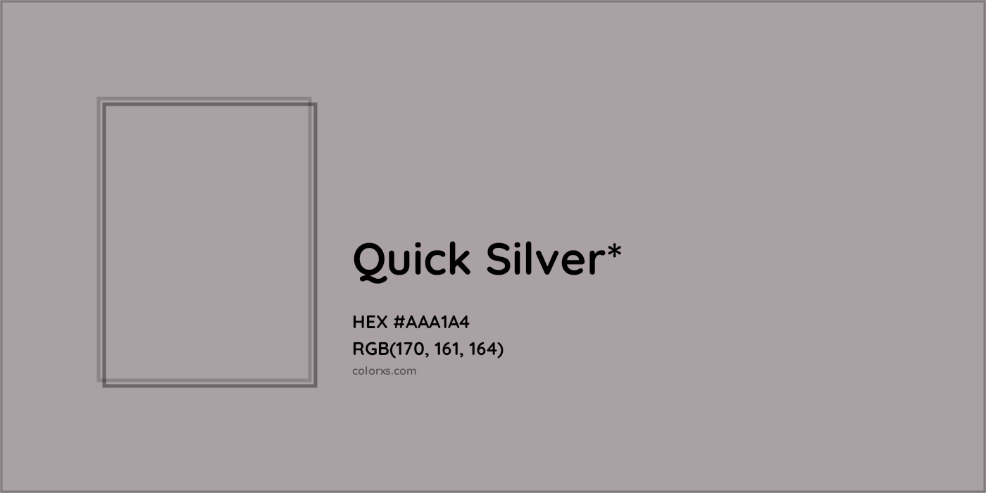 HEX #AAA1A4 Color Name, Color Code, Palettes, Similar Paints, Images