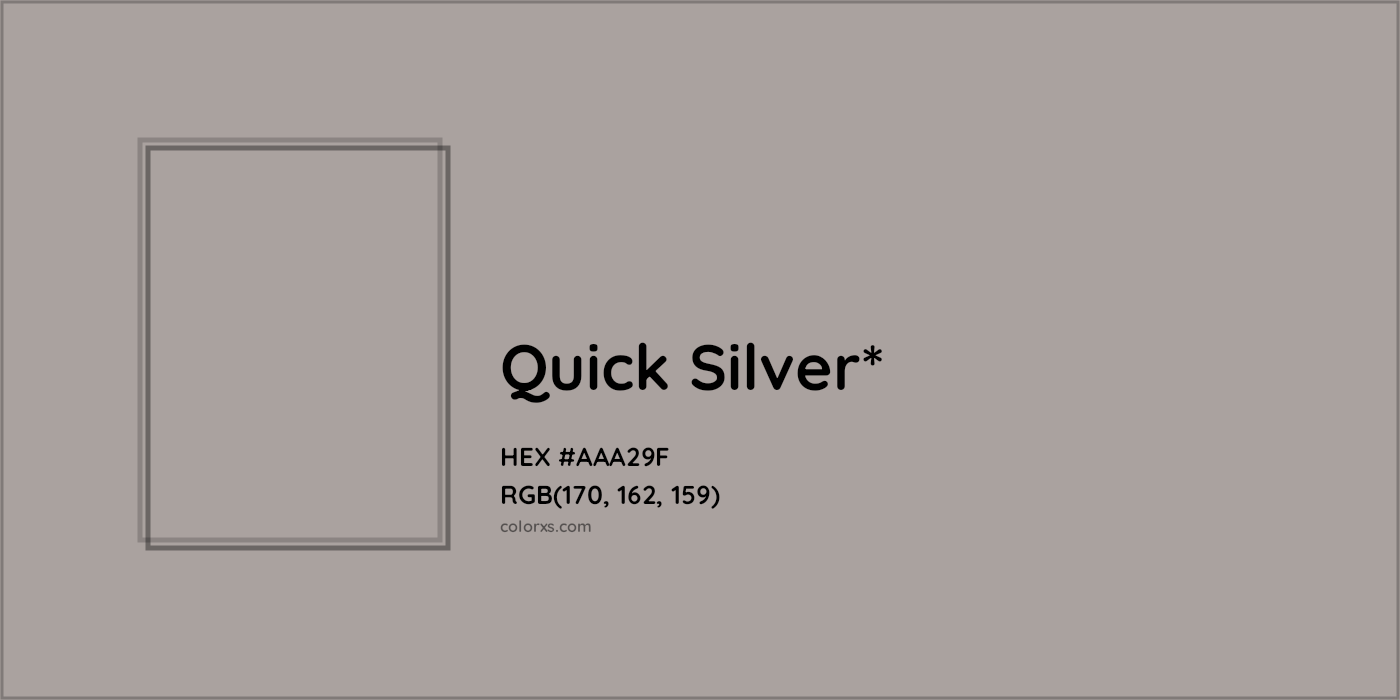 HEX #AAA29F Color Name, Color Code, Palettes, Similar Paints, Images