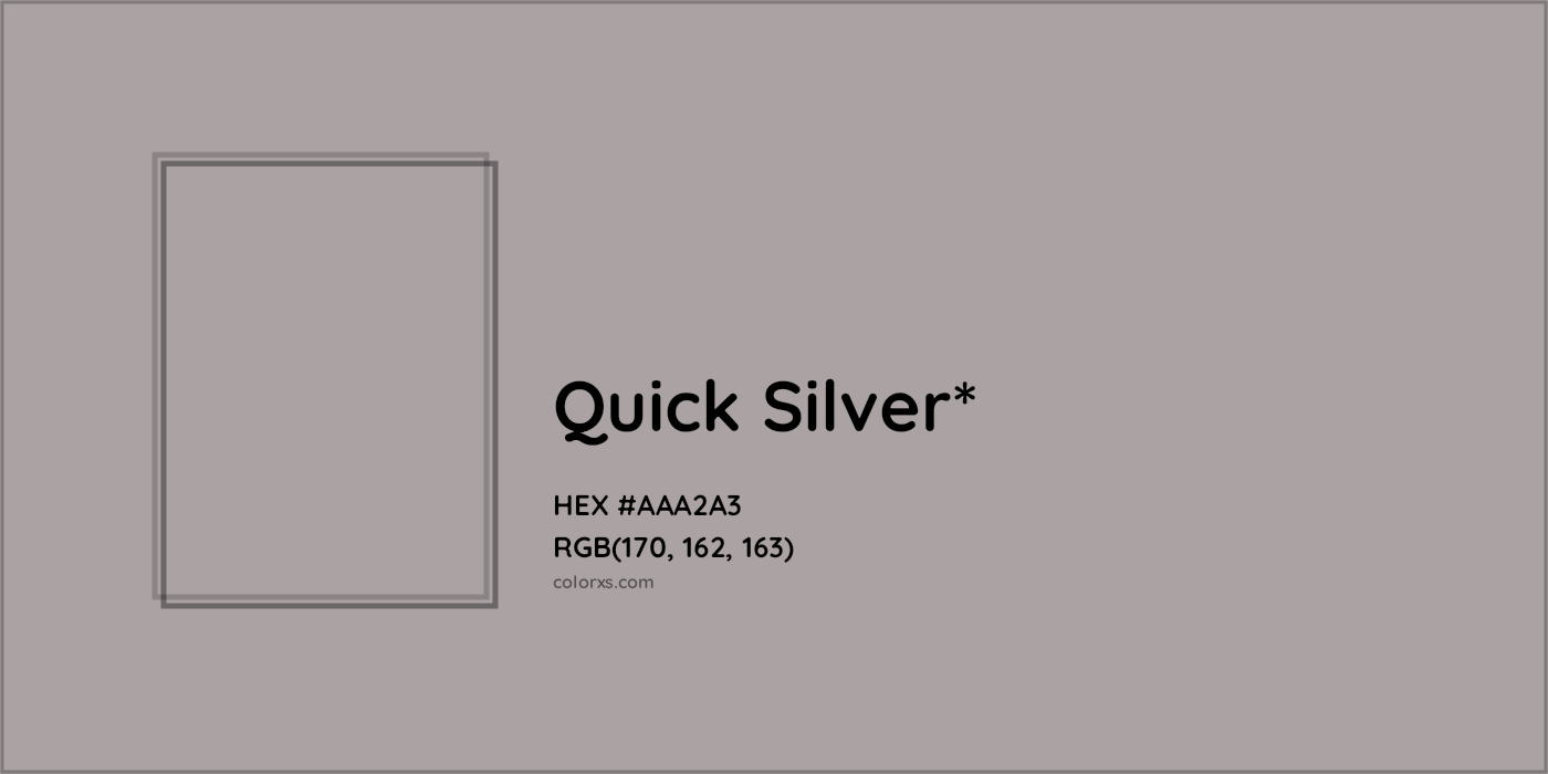 HEX #AAA2A3 Color Name, Color Code, Palettes, Similar Paints, Images