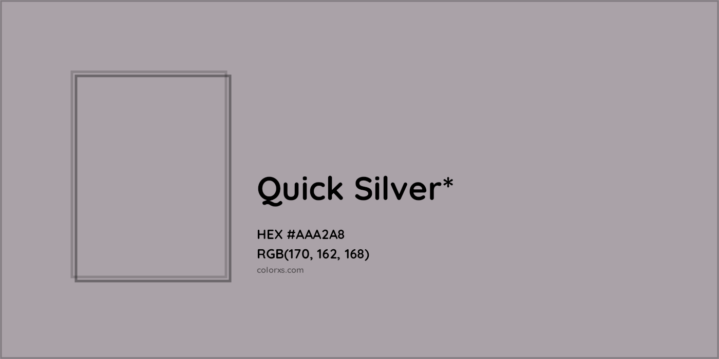 HEX #AAA2A8 Color Name, Color Code, Palettes, Similar Paints, Images