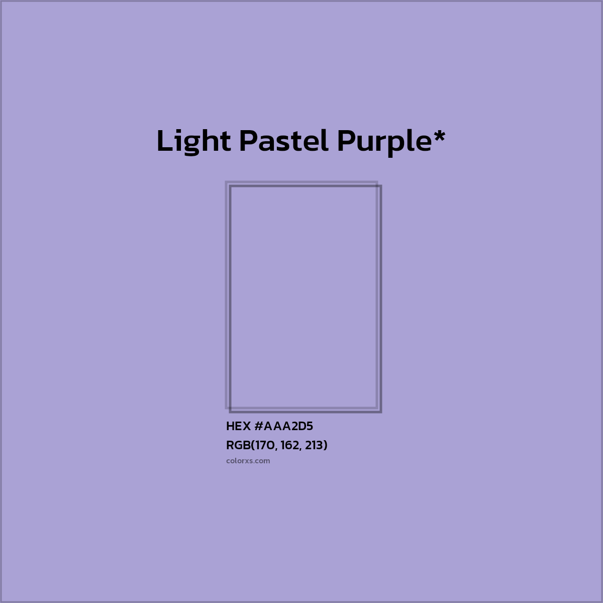 HEX #AAA2D5 Color Name, Color Code, Palettes, Similar Paints, Images