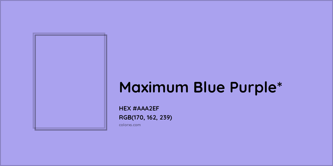 HEX #AAA2EF Color Name, Color Code, Palettes, Similar Paints, Images