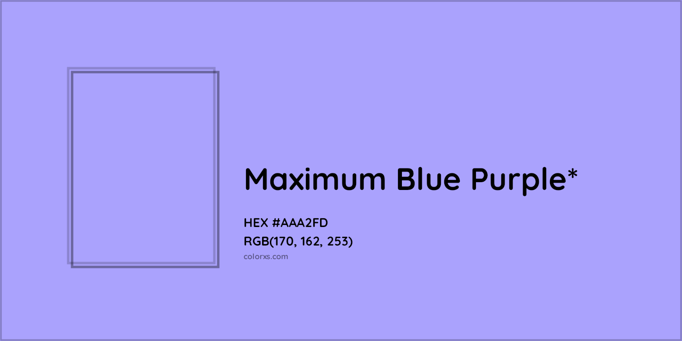 HEX #AAA2FD Color Name, Color Code, Palettes, Similar Paints, Images