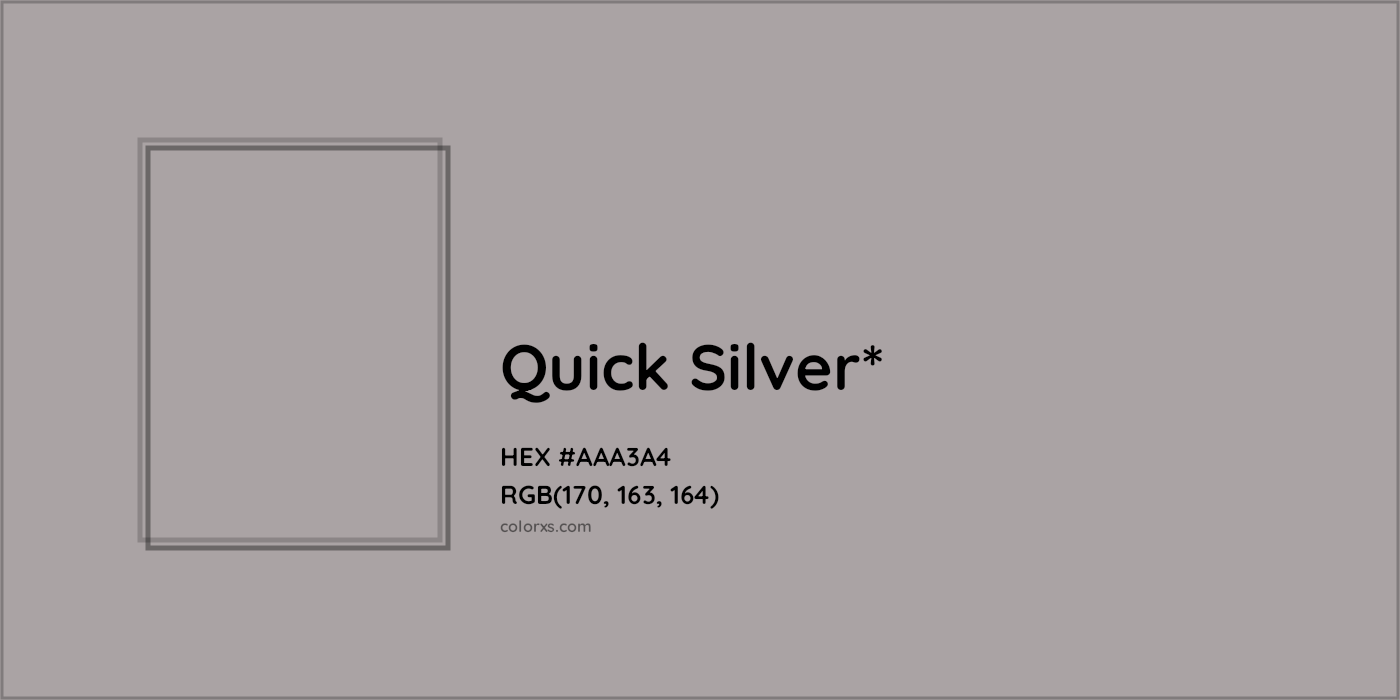 HEX #AAA3A4 Color Name, Color Code, Palettes, Similar Paints, Images