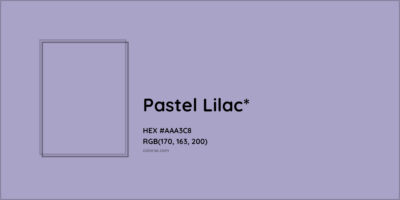 HEX #AAA3C8 Color Name, Color Code, Palettes, Similar Paints, Images