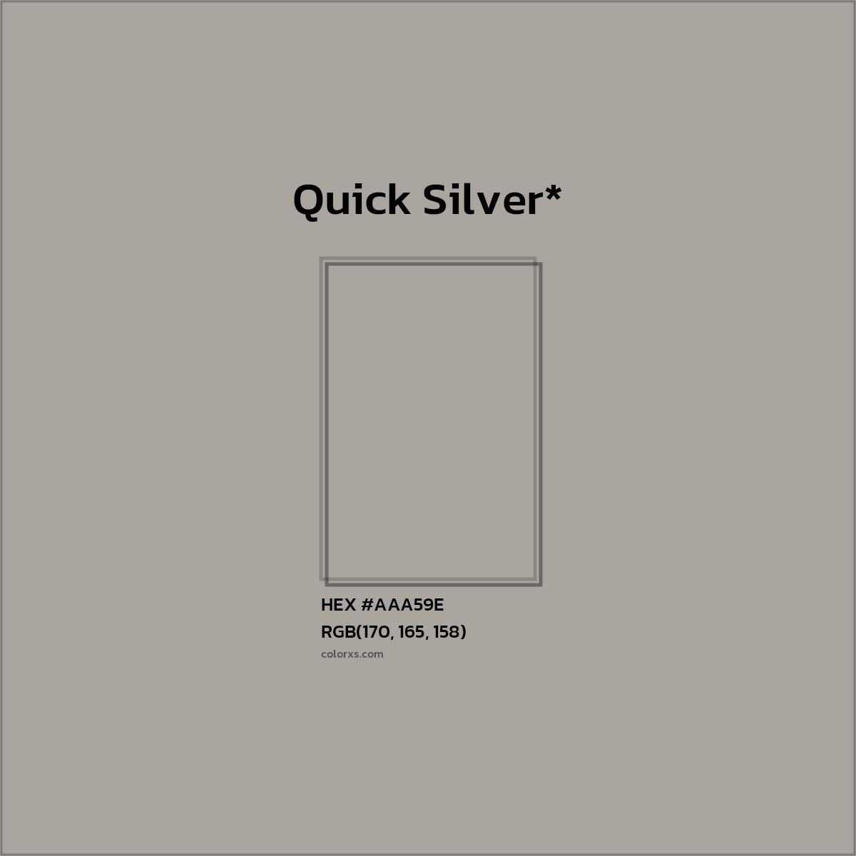 HEX #AAA59E Color Name, Color Code, Palettes, Similar Paints, Images