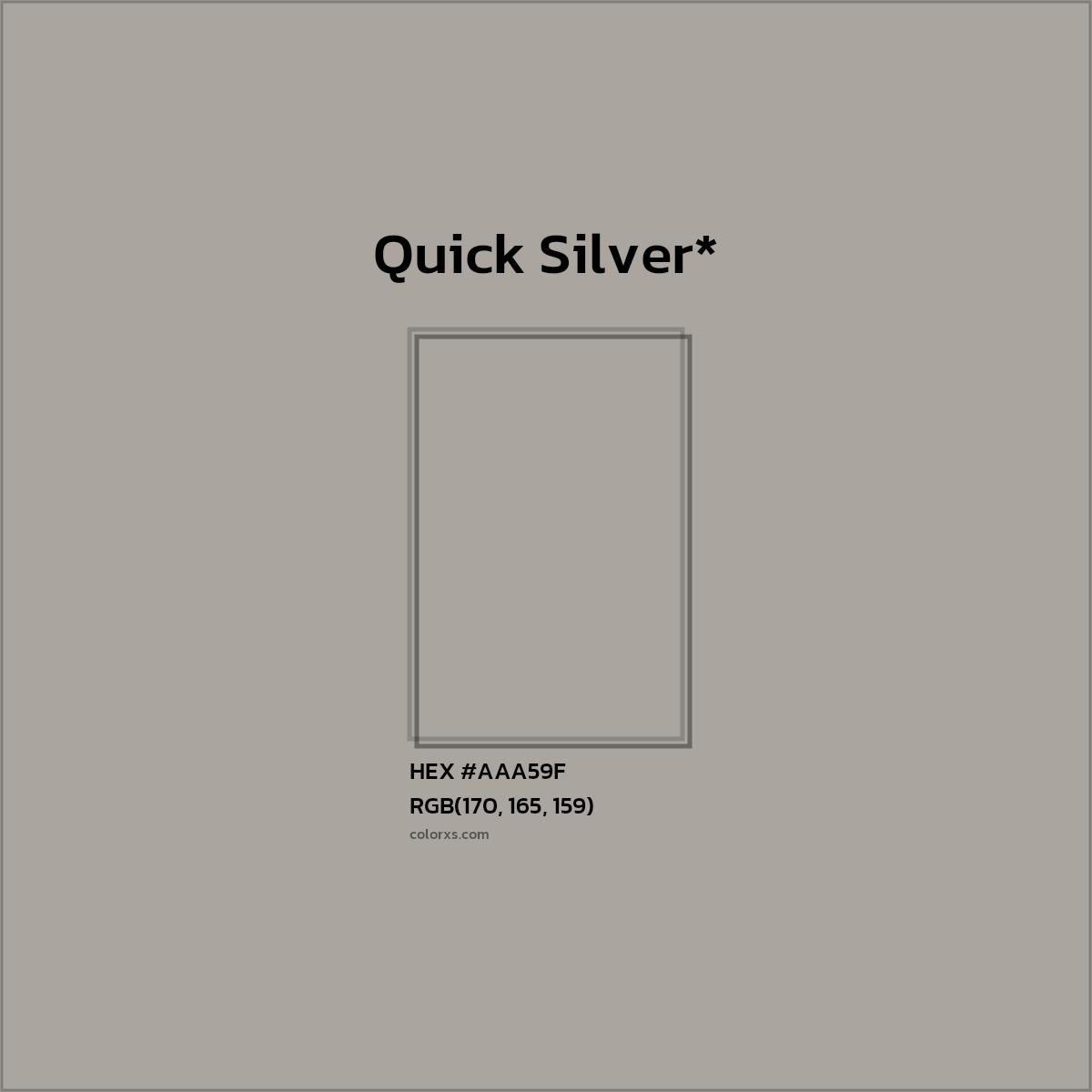 HEX #AAA59F Color Name, Color Code, Palettes, Similar Paints, Images