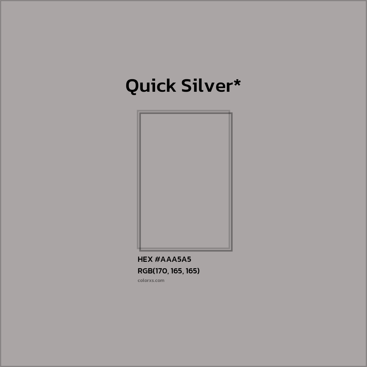 HEX #AAA5A5 Color Name, Color Code, Palettes, Similar Paints, Images
