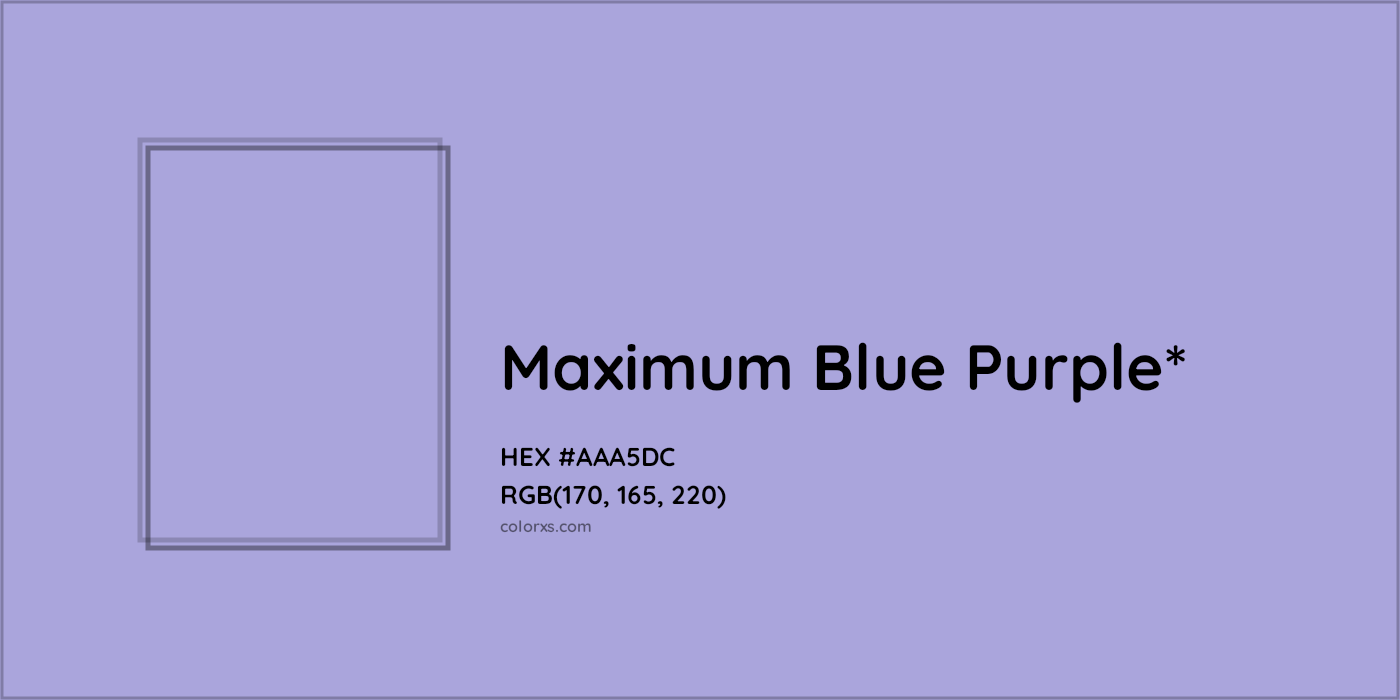 HEX #AAA5DC Color Name, Color Code, Palettes, Similar Paints, Images