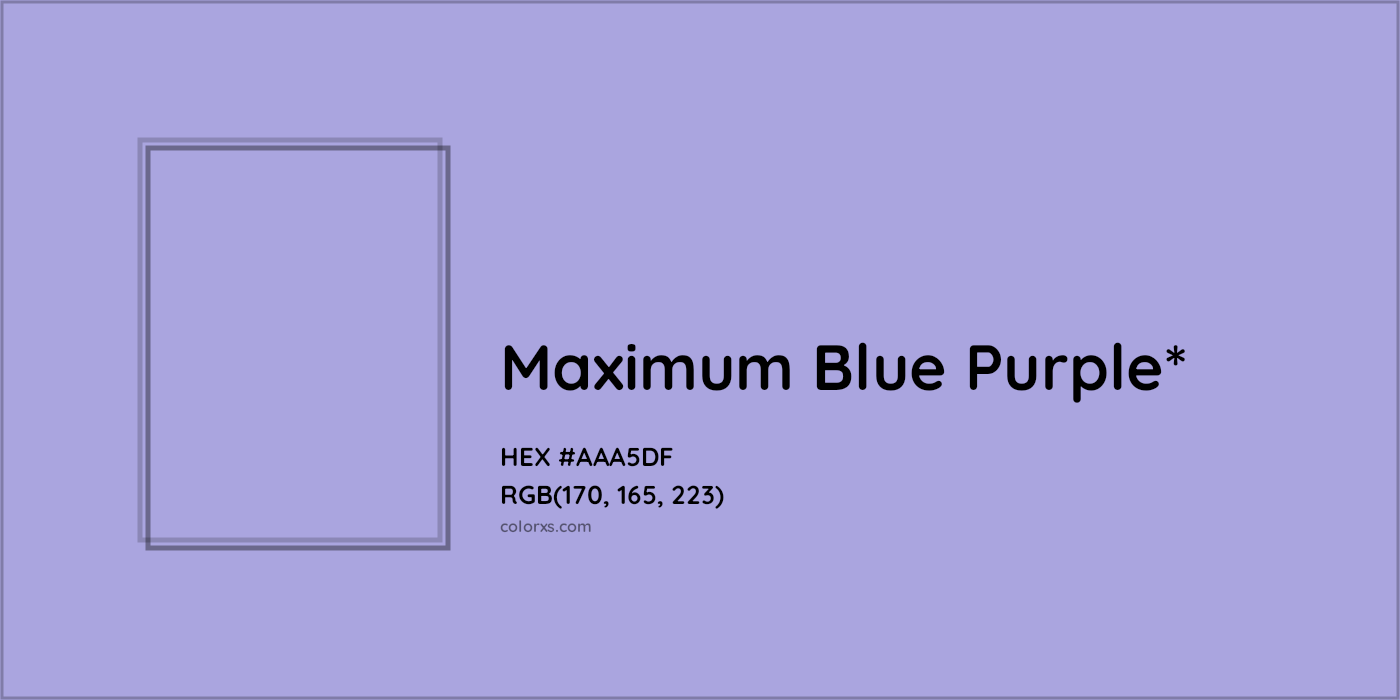 HEX #AAA5DF Color Name, Color Code, Palettes, Similar Paints, Images