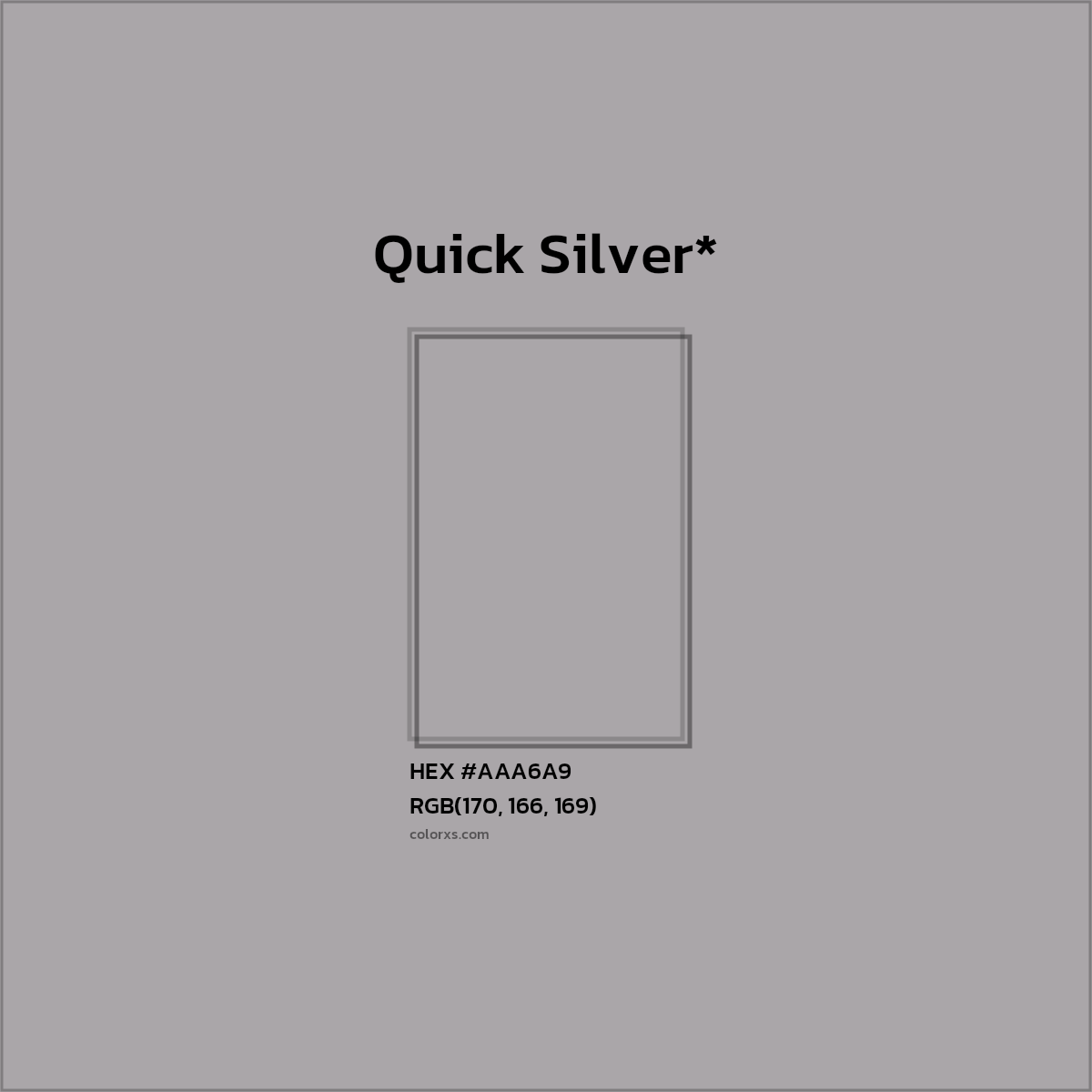 HEX #AAA6A9 Color Name, Color Code, Palettes, Similar Paints, Images