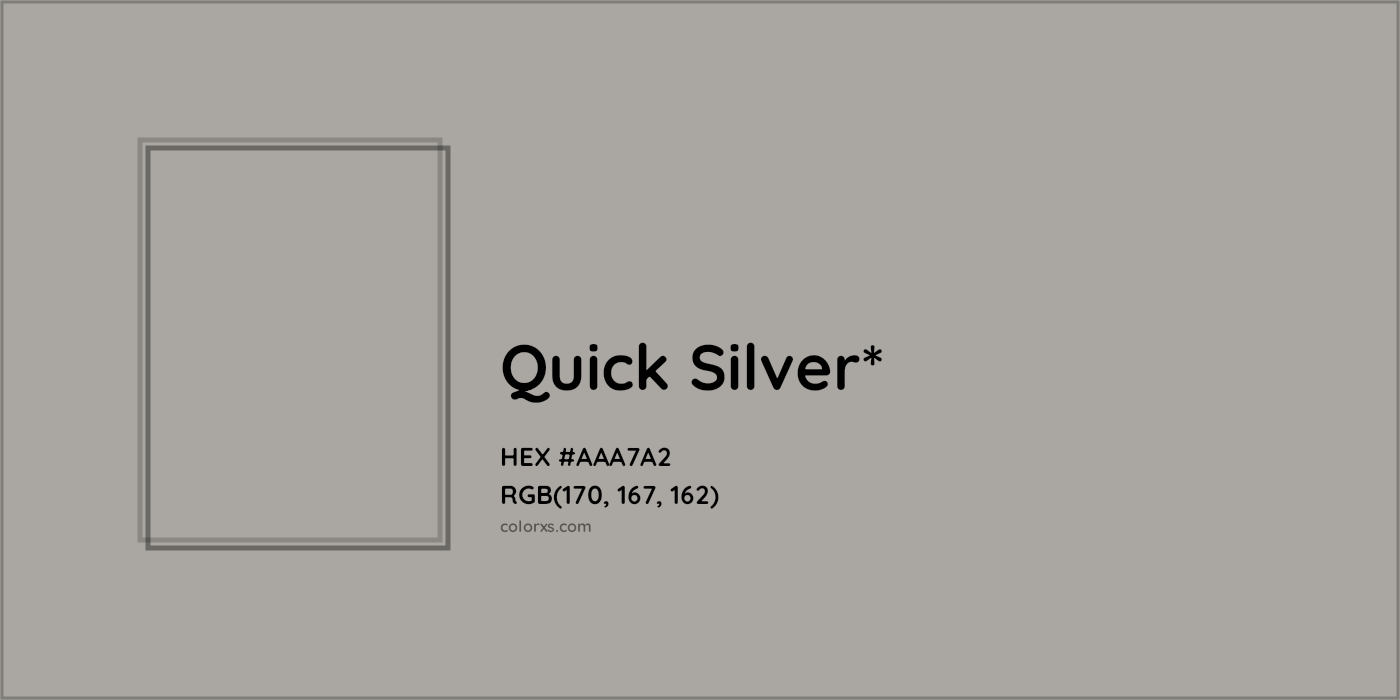 HEX #AAA7A2 Color Name, Color Code, Palettes, Similar Paints, Images