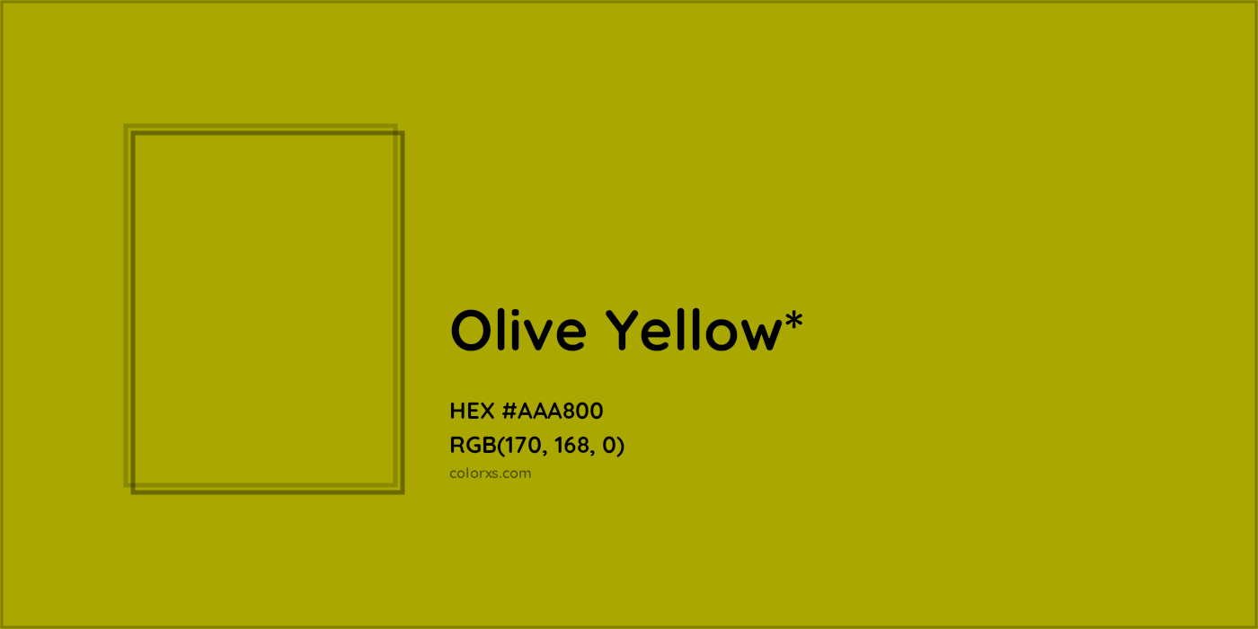 HEX #AAA800 Color Name, Color Code, Palettes, Similar Paints, Images