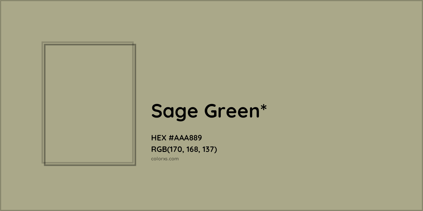 HEX #AAA889 Color Name, Color Code, Palettes, Similar Paints, Images