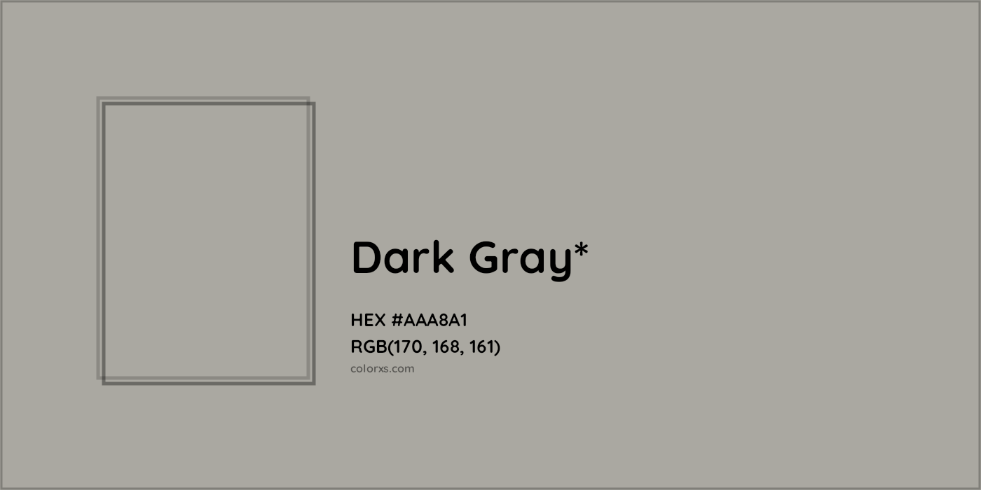 HEX #AAA8A1 Color Name, Color Code, Palettes, Similar Paints, Images