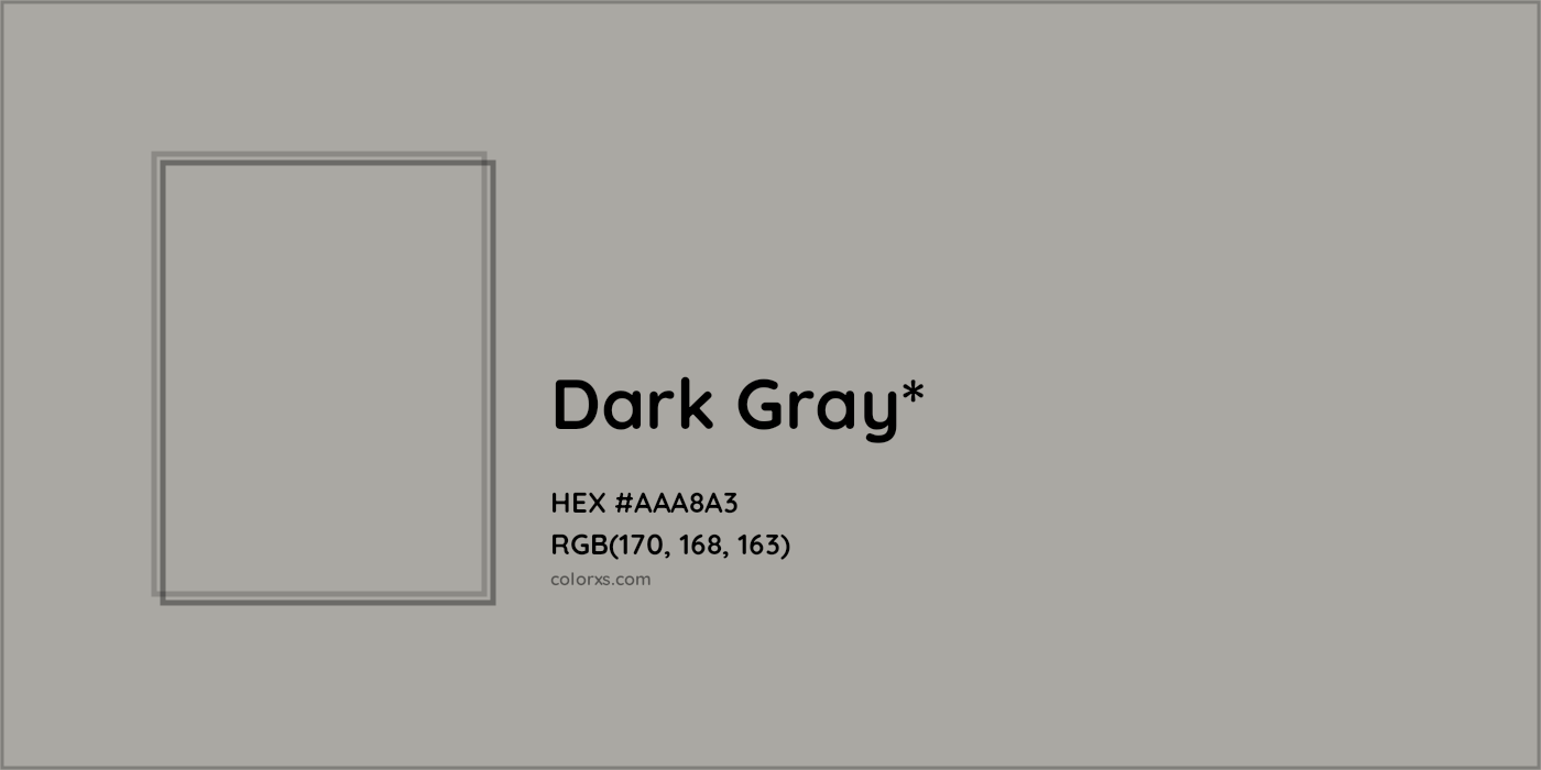 HEX #AAA8A3 Color Name, Color Code, Palettes, Similar Paints, Images