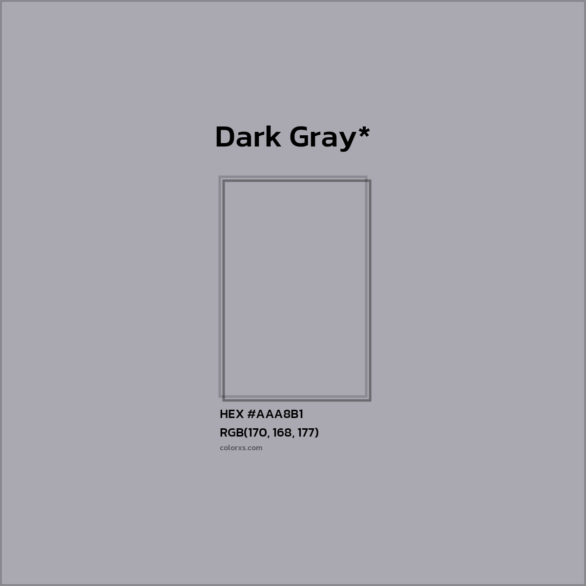 HEX #AAA8B1 Color Name, Color Code, Palettes, Similar Paints, Images