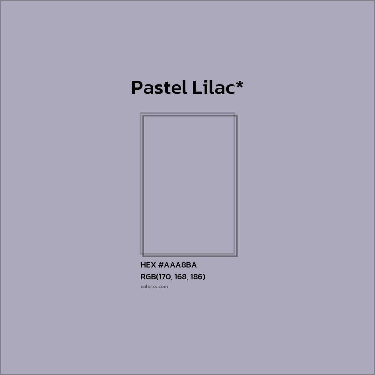 HEX #AAA8BA Color Name, Color Code, Palettes, Similar Paints, Images
