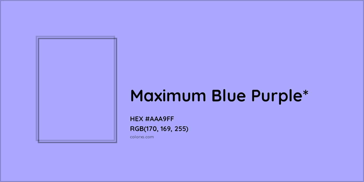 HEX #AAA9FF Color Name, Color Code, Palettes, Similar Paints, Images