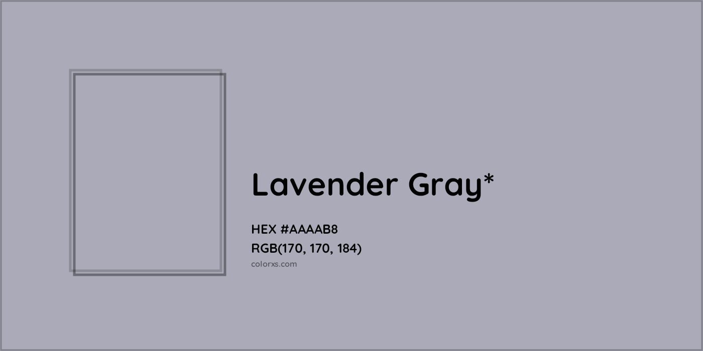 HEX #AAAAB8 Color Name, Color Code, Palettes, Similar Paints, Images