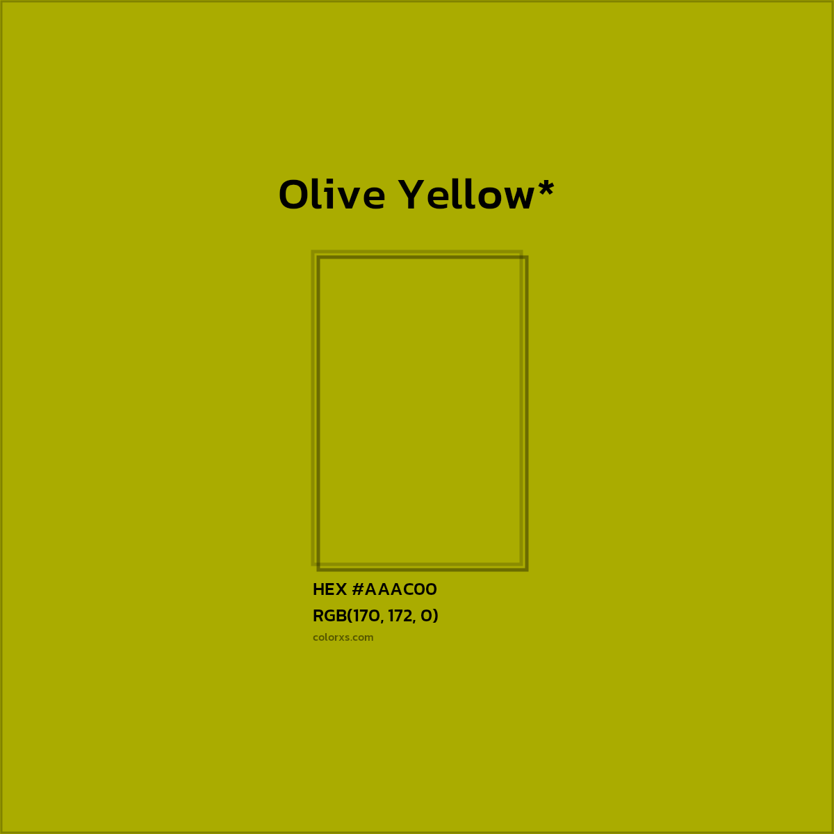 HEX #AAAC00 Color Name, Color Code, Palettes, Similar Paints, Images
