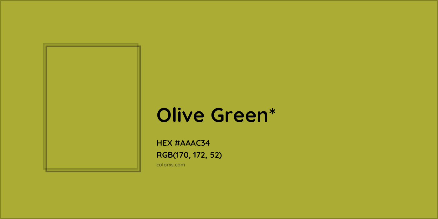 HEX #AAAC34 Color Name, Color Code, Palettes, Similar Paints, Images
