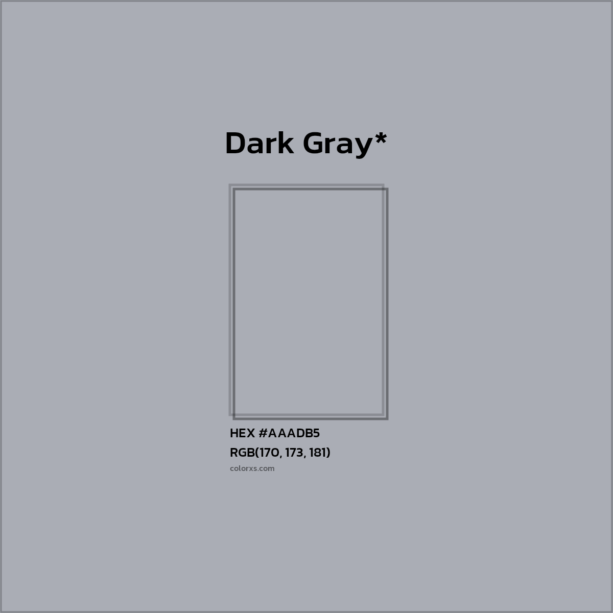 HEX #AAADB5 Color Name, Color Code, Palettes, Similar Paints, Images