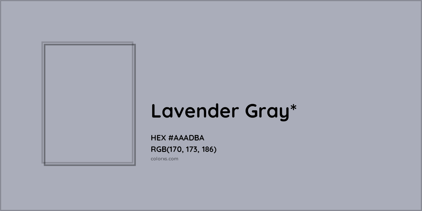 HEX #AAADBA Color Name, Color Code, Palettes, Similar Paints, Images