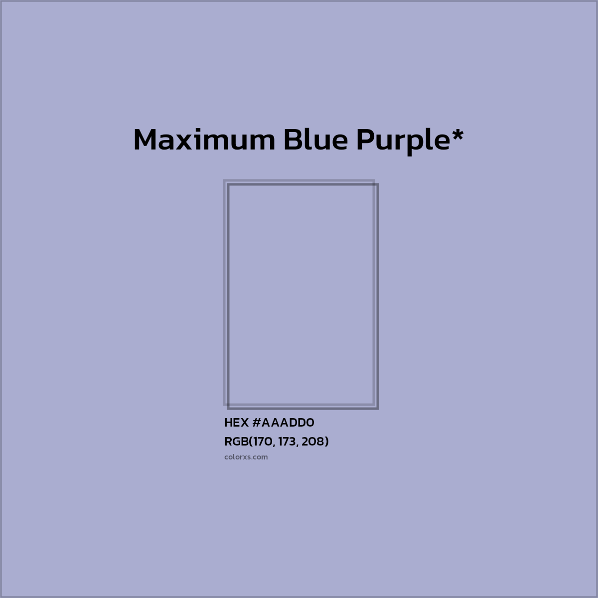 HEX #AAADD0 Color Name, Color Code, Palettes, Similar Paints, Images