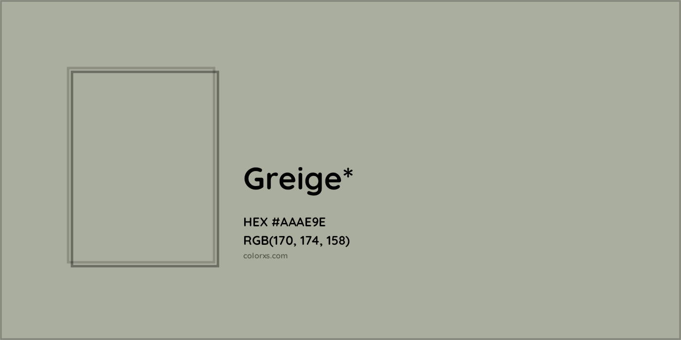 HEX #AAAE9E Color Name, Color Code, Palettes, Similar Paints, Images