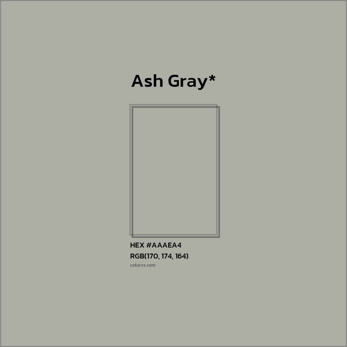 HEX #AAAEA4 Color Name, Color Code, Palettes, Similar Paints, Images