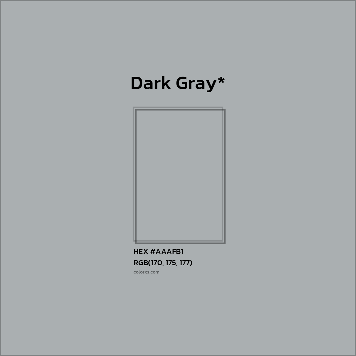 HEX #AAAFB1 Color Name, Color Code, Palettes, Similar Paints, Images