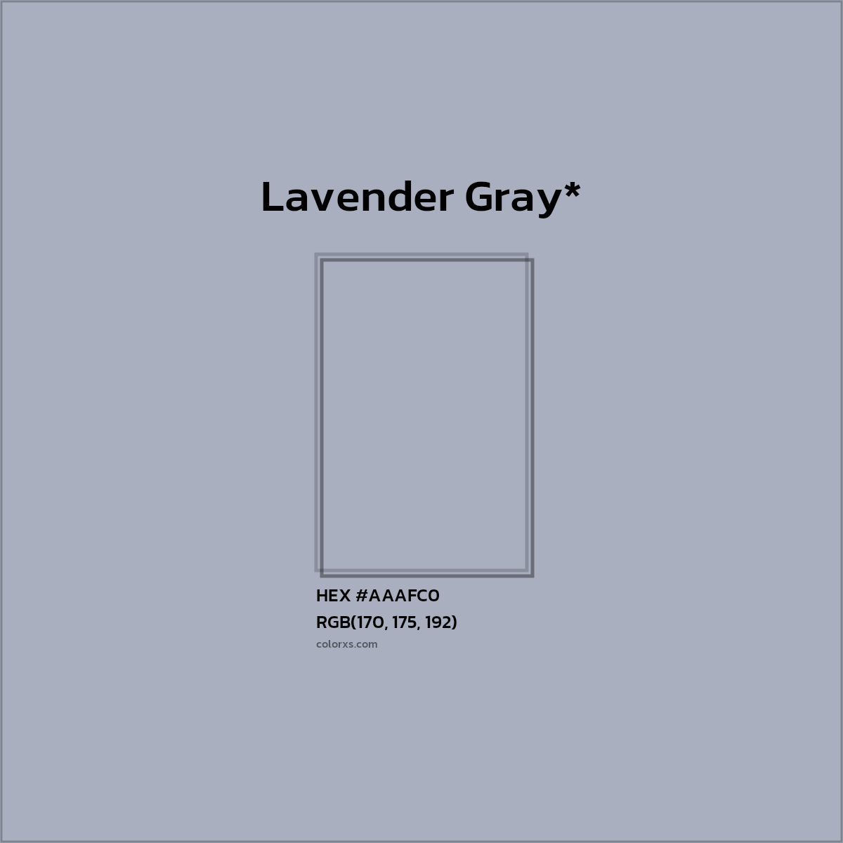 HEX #AAAFC0 Color Name, Color Code, Palettes, Similar Paints, Images