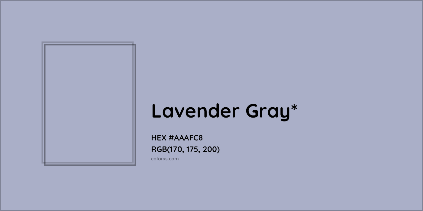 HEX #AAAFC8 Color Name, Color Code, Palettes, Similar Paints, Images