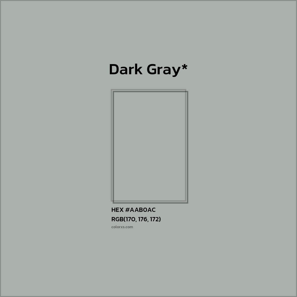 HEX #AAB0AC Color Name, Color Code, Palettes, Similar Paints, Images