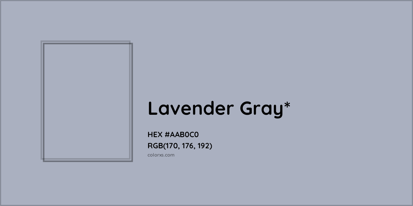 HEX #AAB0C0 Color Name, Color Code, Palettes, Similar Paints, Images