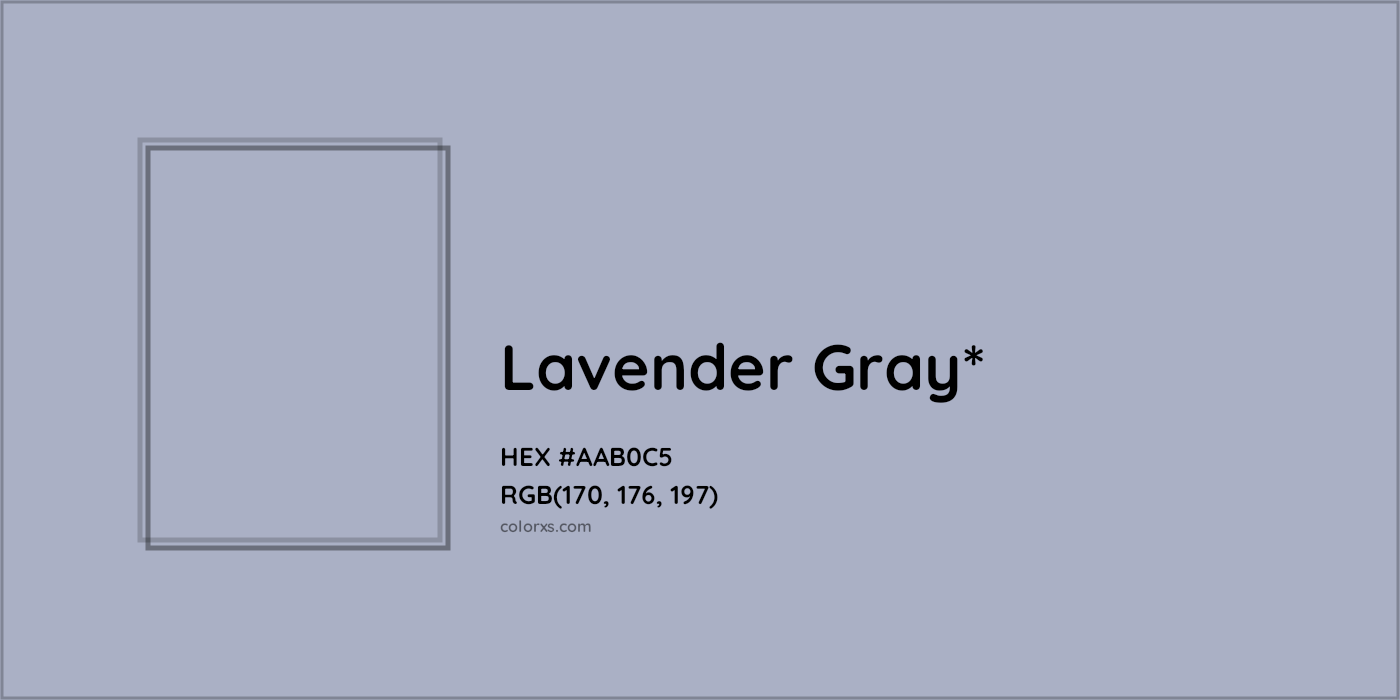 HEX #AAB0C5 Color Name, Color Code, Palettes, Similar Paints, Images