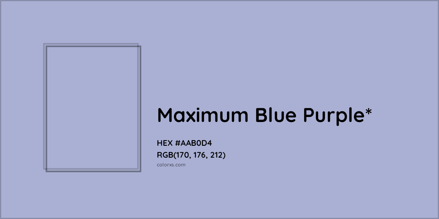 HEX #AAB0D4 Color Name, Color Code, Palettes, Similar Paints, Images