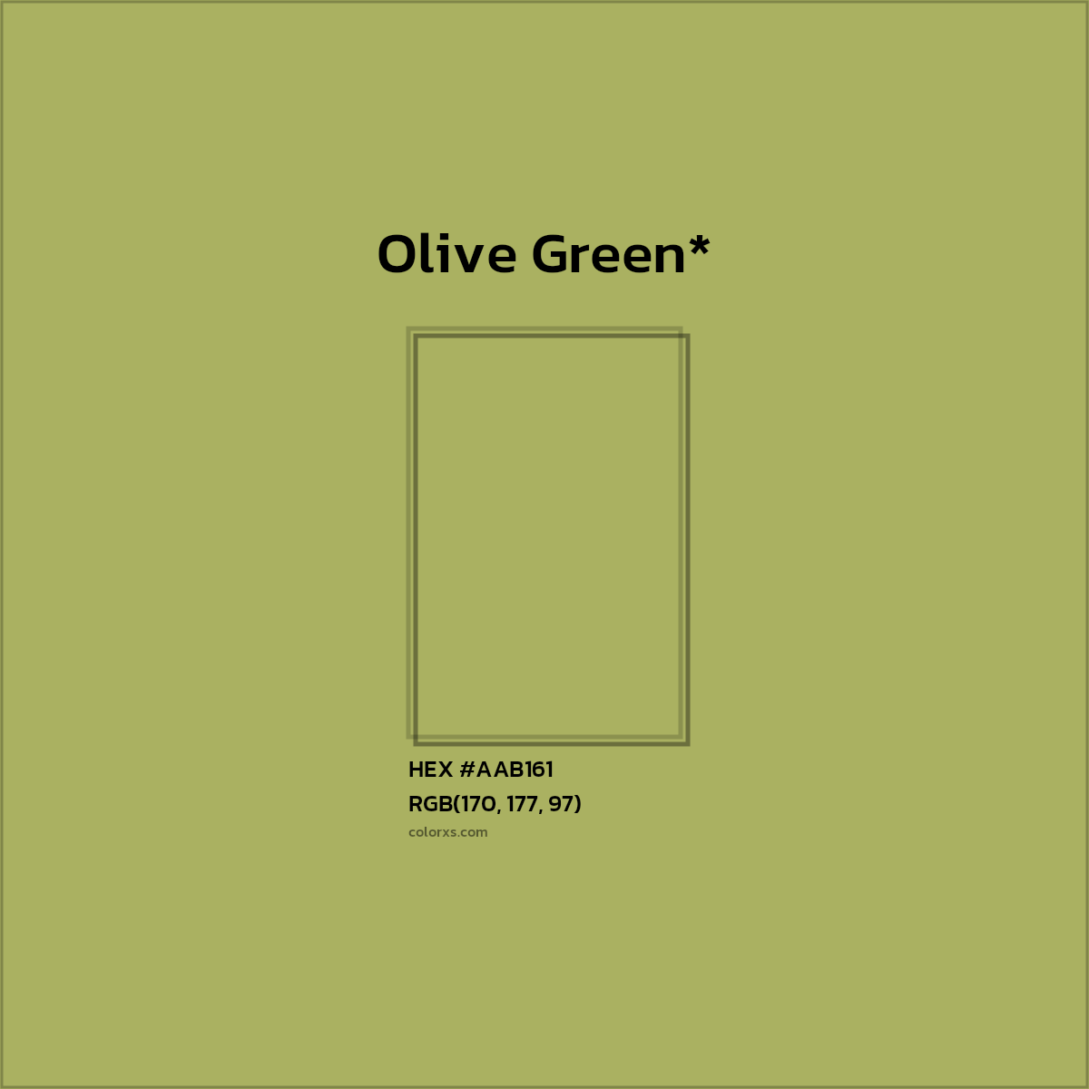 HEX #AAB161 Color Name, Color Code, Palettes, Similar Paints, Images