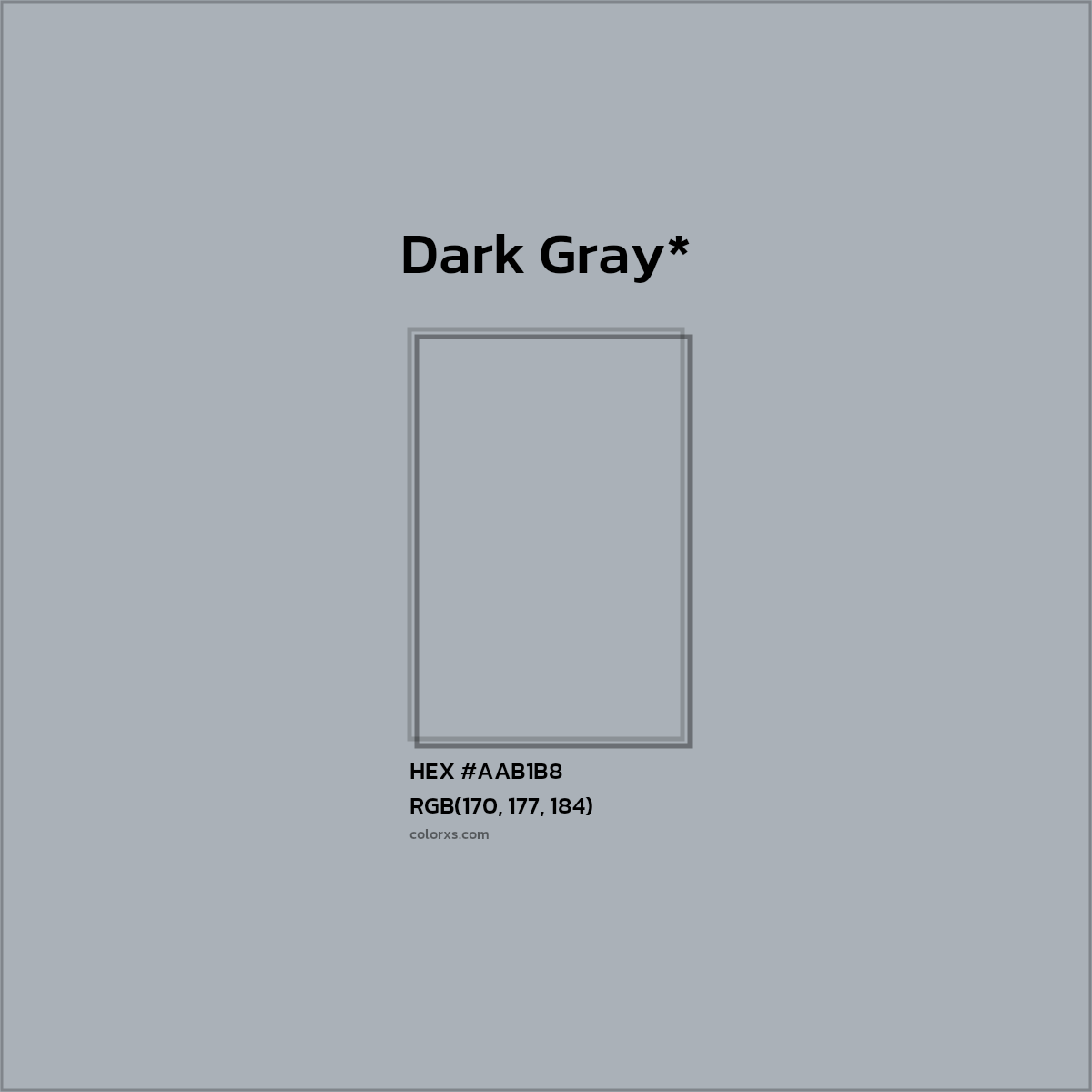 HEX #AAB1B8 Color Name, Color Code, Palettes, Similar Paints, Images