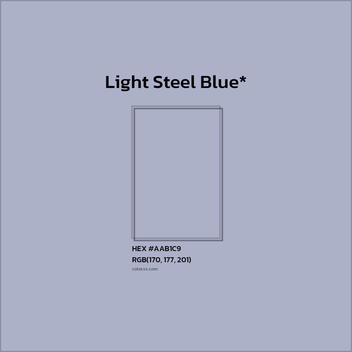 HEX #AAB1C9 Color Name, Color Code, Palettes, Similar Paints, Images